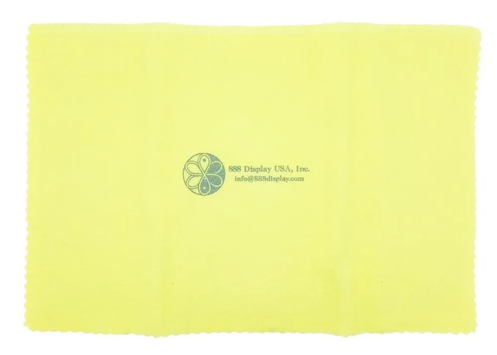 11"x14" Yellow/White Jewelry Polishing Cloth
