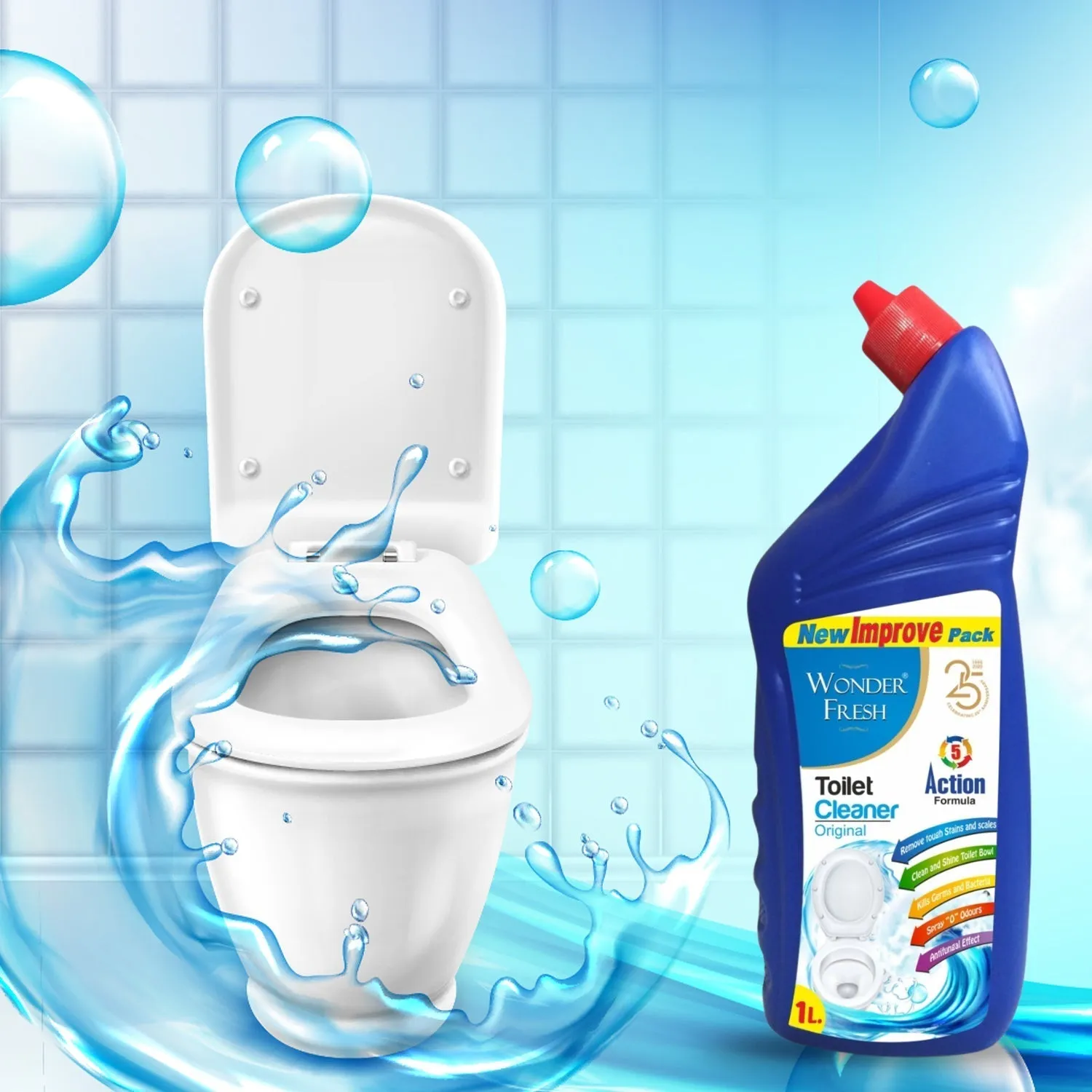 1328 Toilet Cleaner for Cleaning Toilet (1ltr)