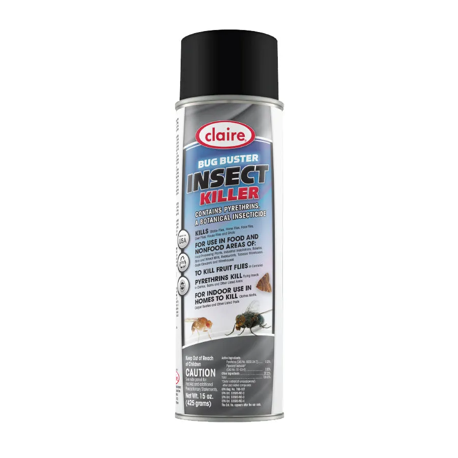 Claire® ‘Bug Buster’ Insect Killer Spray (15 oz Aerosol Cans) - Case of 12