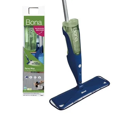 Open Box - Bona Floor Mop Starter Kit - 1 Spray Mop, 1 Reusable Microfiber Pad, 1 Refillable Multi Surface Floor Cleaner Liquid