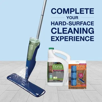 Open Box - Bona Floor Mop Starter Kit - 1 Spray Mop, 1 Reusable Microfiber Pad, 1 Refillable Multi Surface Floor Cleaner Liquid