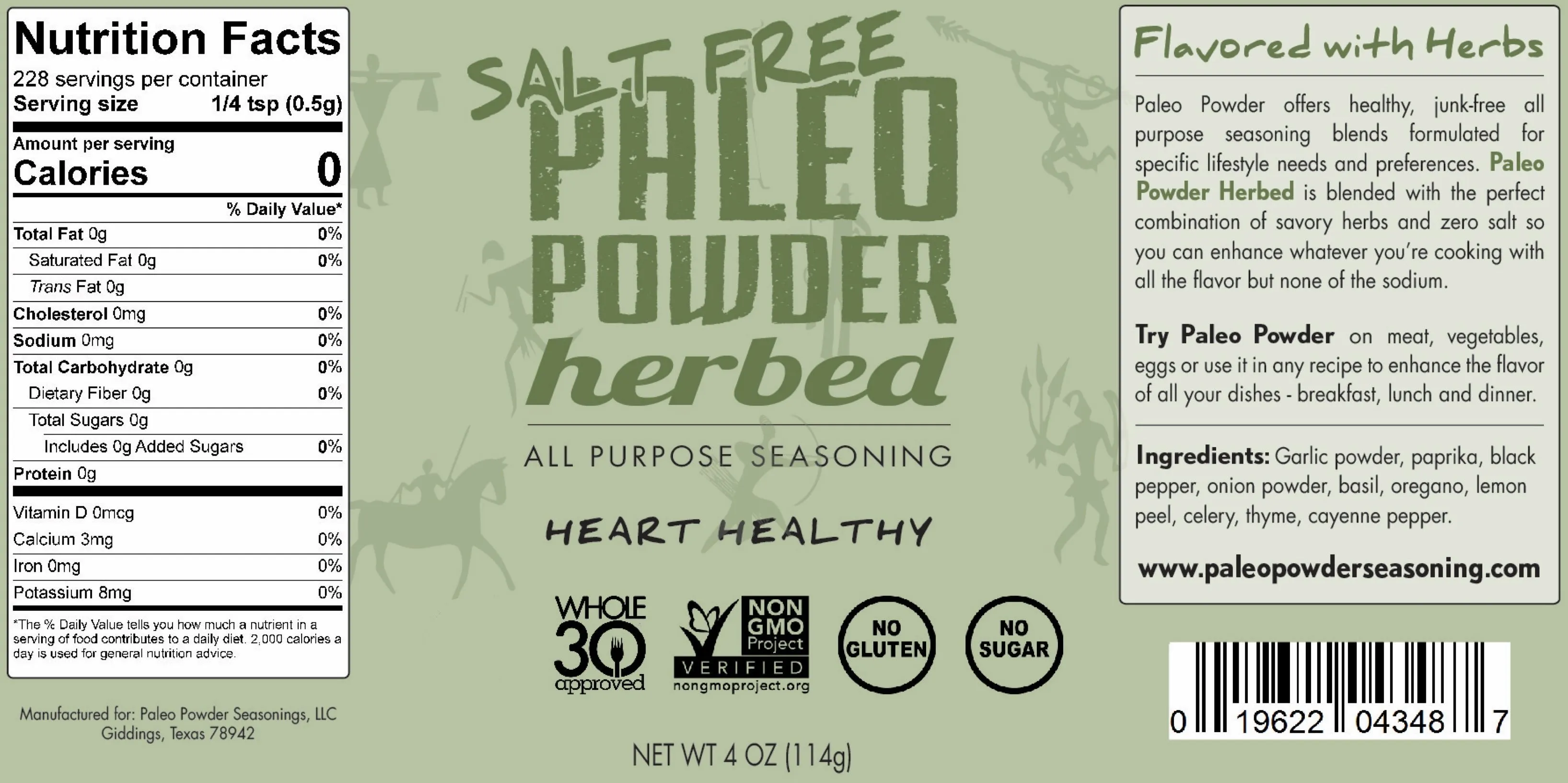 Paleo Powder All Purpose Seasoning Lifestyle Four Pack