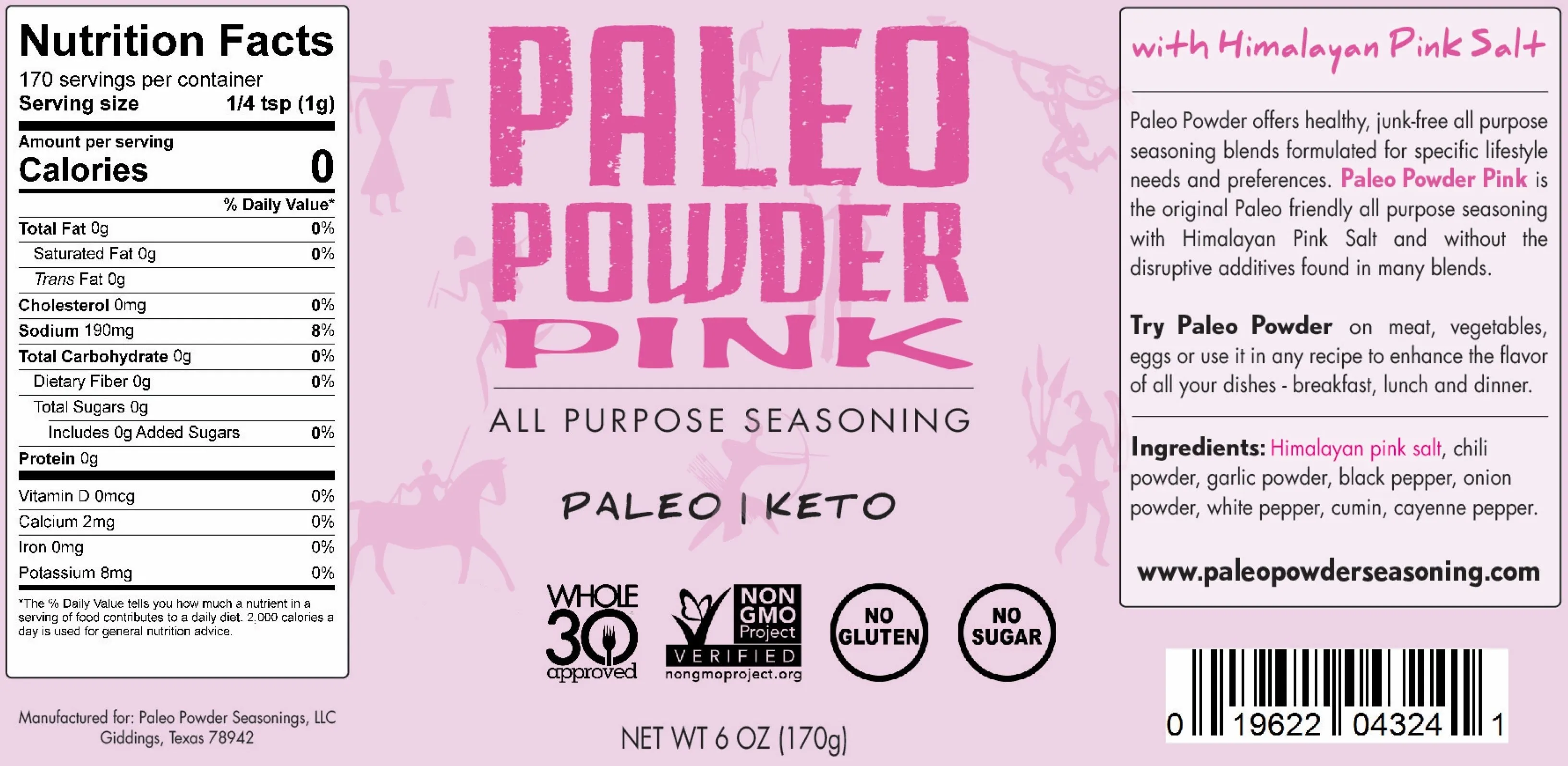 Paleo Powder All Purpose Seasoning Lifestyle Four Pack