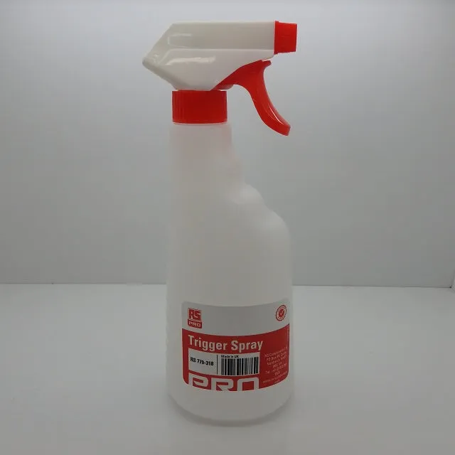 RS Pro Trigger Spray Pump Dispenser 20.29 oz (600ml) Capacity Plastic Clear 779-318