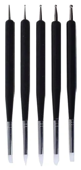 Set of 5 Nail art brushes French manciure point